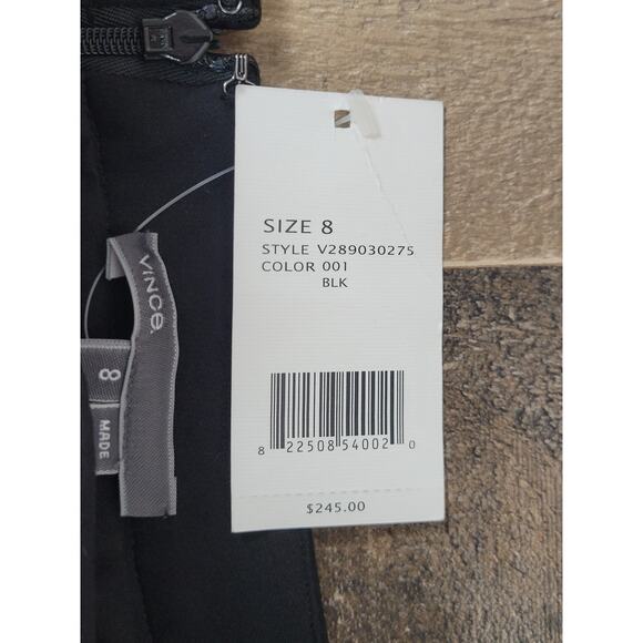 NWT VINCE Inverted Front Pleat Black Mini Skirt Preppy School‎ Girl Womens 8 - Picture 3 of 8